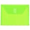 JAM Paper® Plastic Envelopes with Hook & Loop Closure, Index Booklet, 5.5 x 7.5, Lime Green Poly,