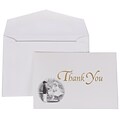 JAM Paper® Thank You Cards Set, Gold Design with White Envelope, 104 Note Cards with 100 Envelopes (52660502)