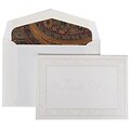 JAM Paper® Thank You Cards Set, Pearl Acanthus, Burgundy Paisley Lined Envelope, 104 Note Cards with 100 Envelopes (52691522BG)