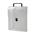 JAM Paper® Plastic Vertical Magazine Style Briefcase, 9.25 x 12 x 2.5, Clear, Sold Individually (7216001)