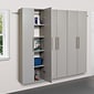 Prepac™ HangUps 72" Laminate 3 Piece Storage Cabinet Set C, Light Gray