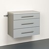 Prepac™ HangUps Laminate 3 Drawer Base Storage Cabinet, Light Gray