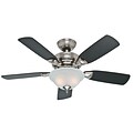 Hunter® Caraway Five Minute Fan® 44 5 Blades Ceiling Fan; Brushed Nickel