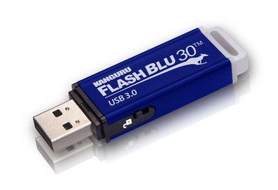 Kanguru™ FlashBlu30 16GB SuperSpeed USB 3.0 Flash Drive With Physical Write Protect Switch