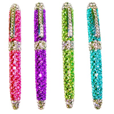 Inkology Glam Rocks Rhinestone Retractable Ball Point Pens