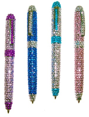 Inkology Glam Bedazzled Studs Retractable Ball Point Pen