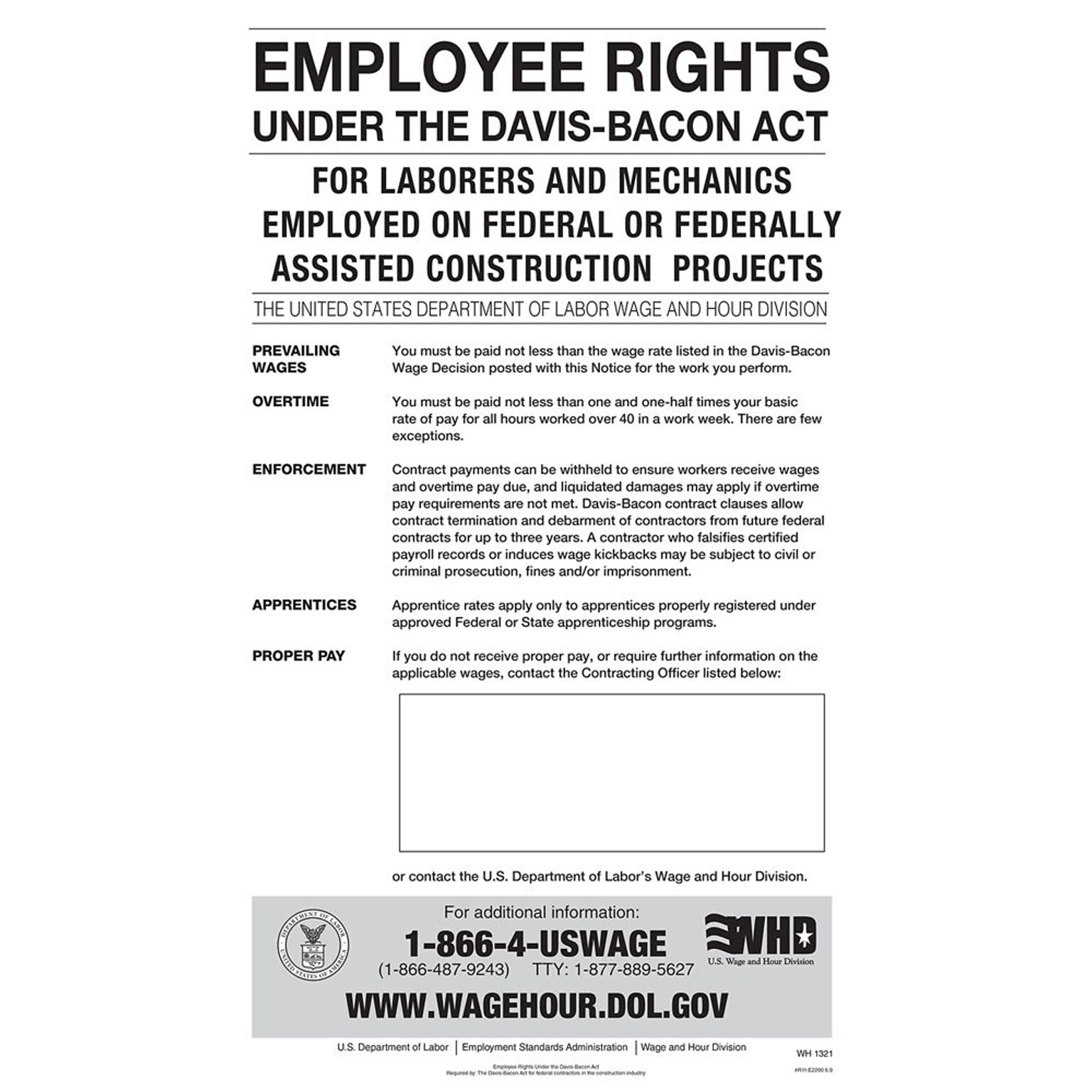 ComplyRight Davis-Bacon Act Poster (E2200)