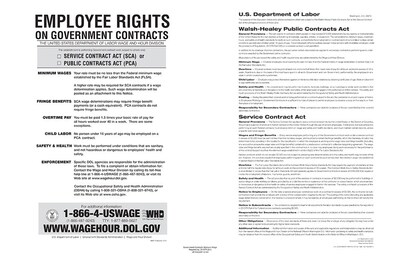 ComplyRight The Walsh-Healey Public Contracts Act Poster (E2201)