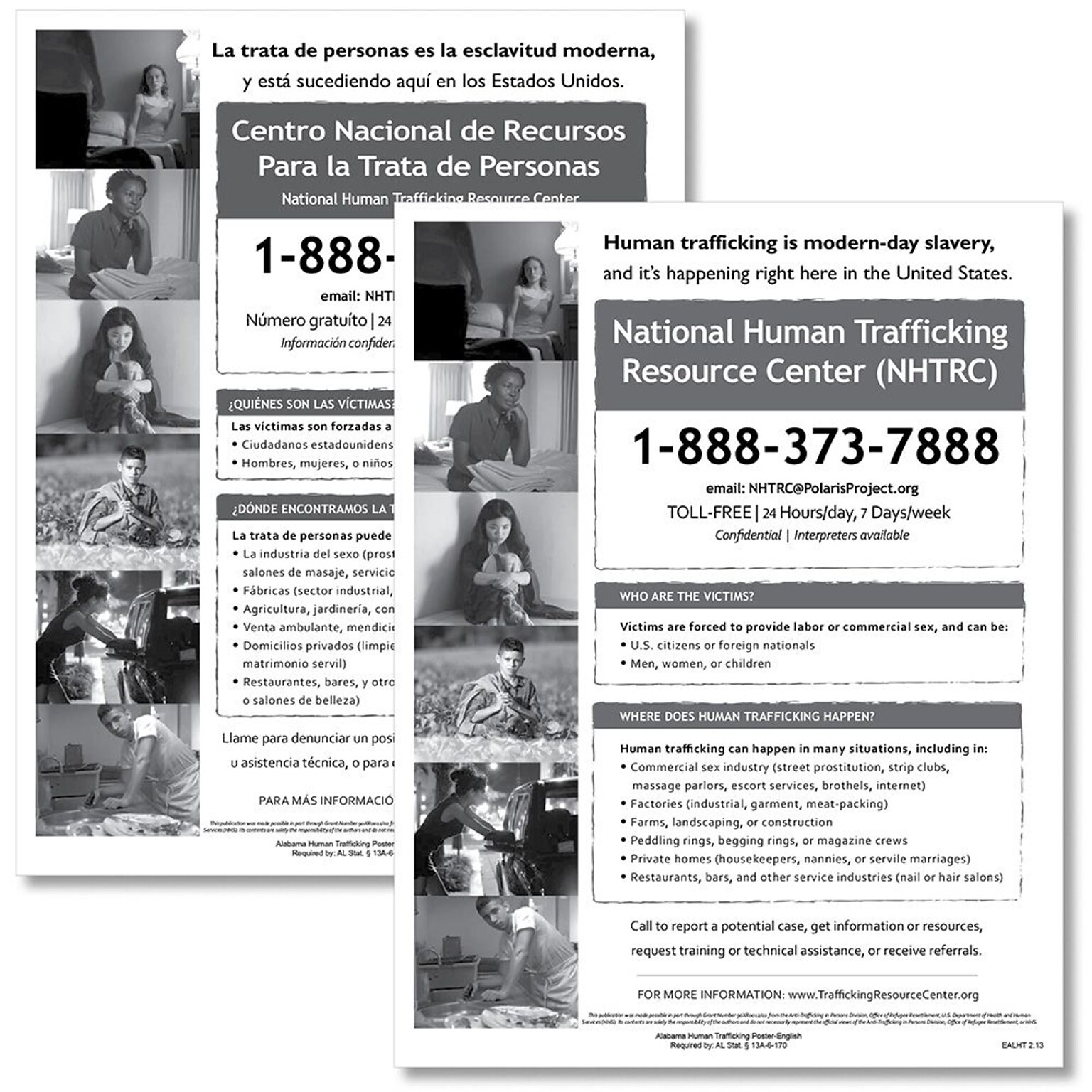ComplyRight Alabama Human Trafficking Bilingual Poster Bundle (EALHTBIL)