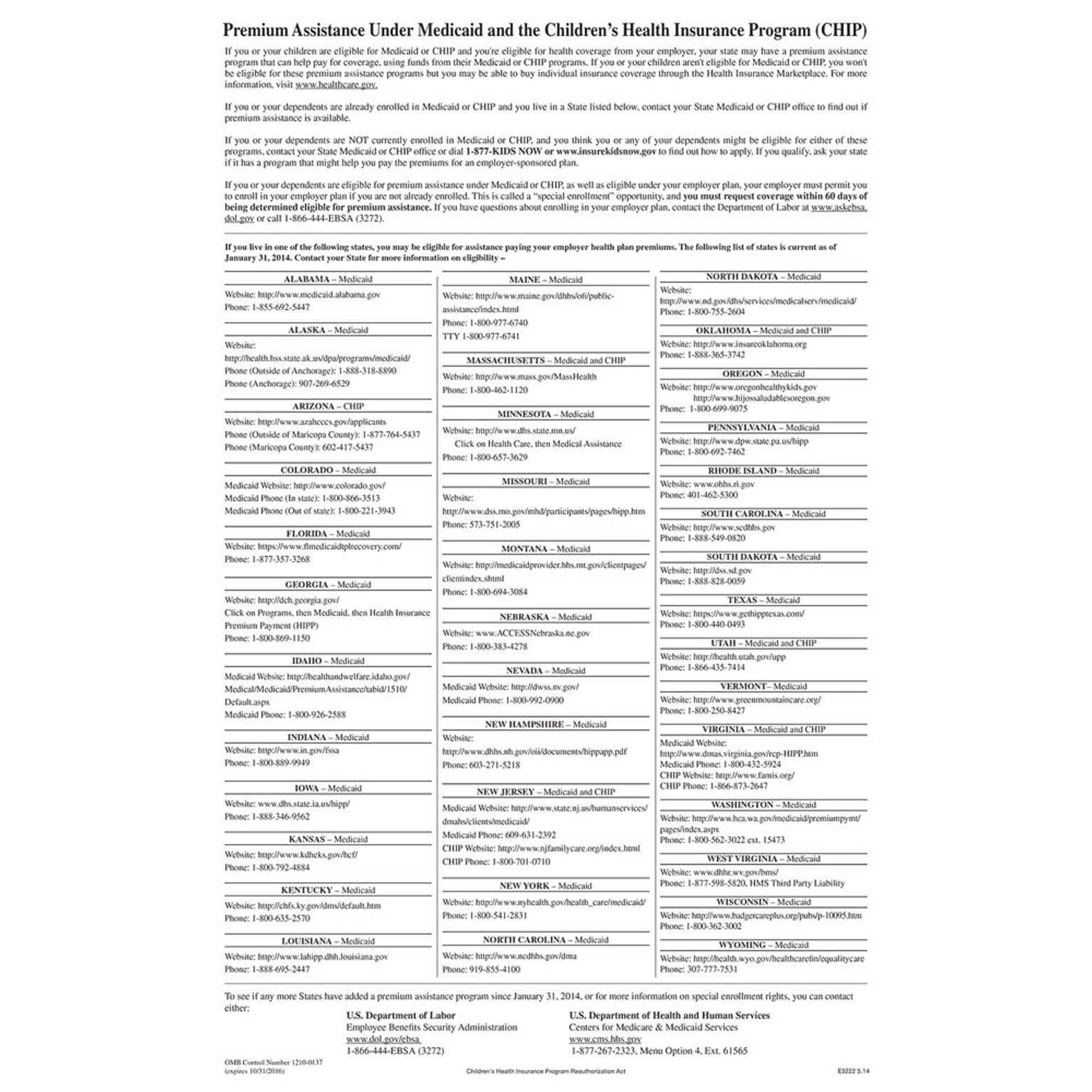 ComplyRight Childrens Health Insurance Program Poster (E3222)
