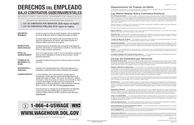 ComplyRight The Walsh-Healey Public Contracts Act Spanish Poster (E2201S)