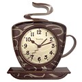Westclox® 10 Coffee Mug Analog Wall Clock, Brown