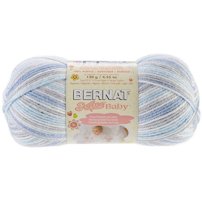 Spinrite® Bernat® Softee Baby Yarn, Ombres, Blue Flannel