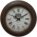 Yosemite CLKA1A097MD 17 Wall Clock With Distressed Brown Iron Frame
