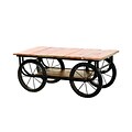 Yosemite 20 x 49 x 24 Solid Mango Wood/Metal Cart Table; Aged Metal