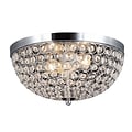 All the Rages Elegant Designs FM1000-CHR Crystal Flush Mount Ceiling Light