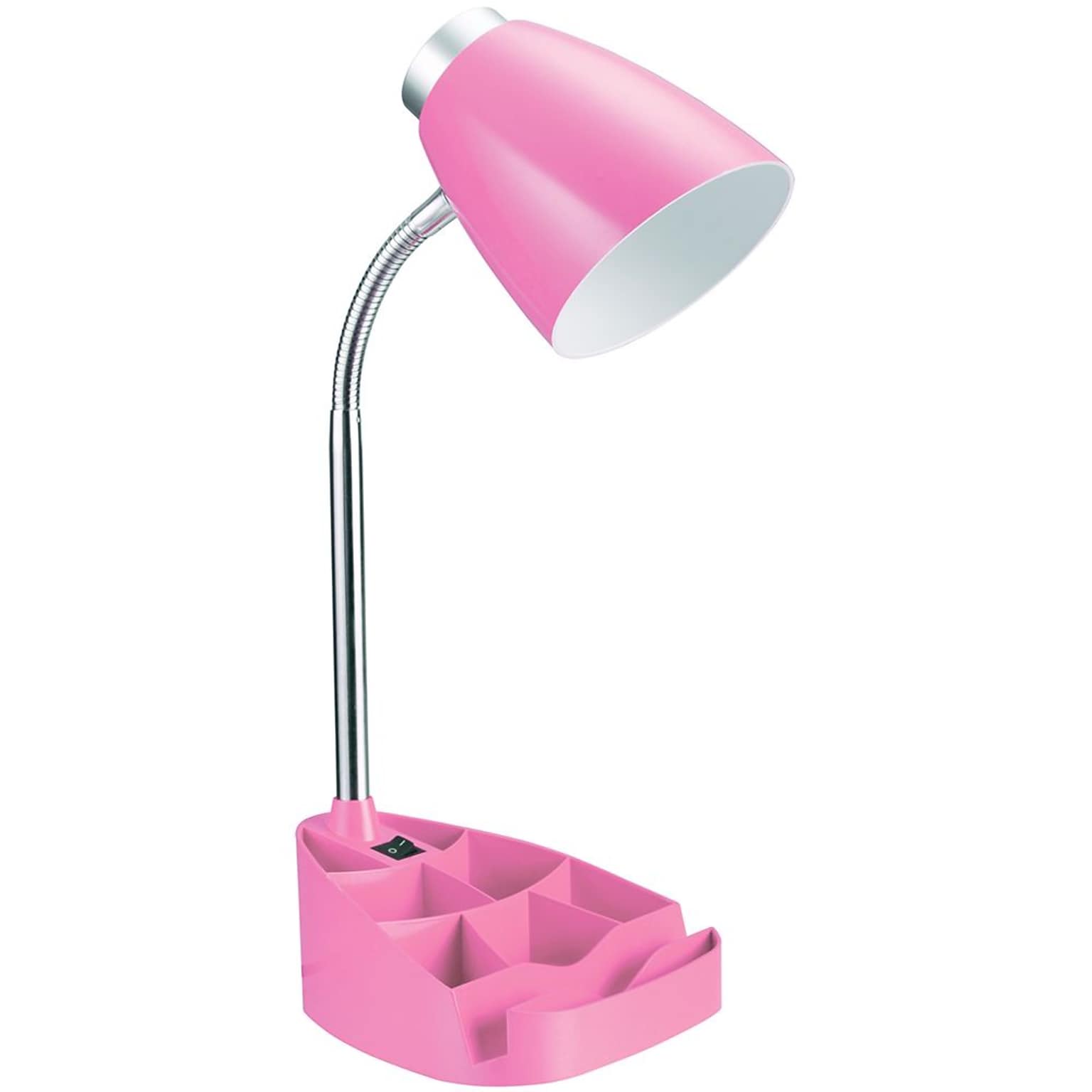 All the Rages Limelights LD1002-PNK Organizer Desk Lamp, Pink