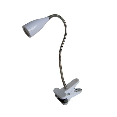 All the Rages Limelights LD2005-WHT Gooseneck LED Clip Light, White