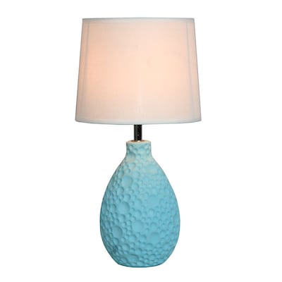 All the Rages Simple Designs LT2003-BLU Texturized Table Lamp, Blue