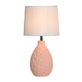 All the Rages Simple Designs LT2003-PNK Texturized Table Lamp, Pink