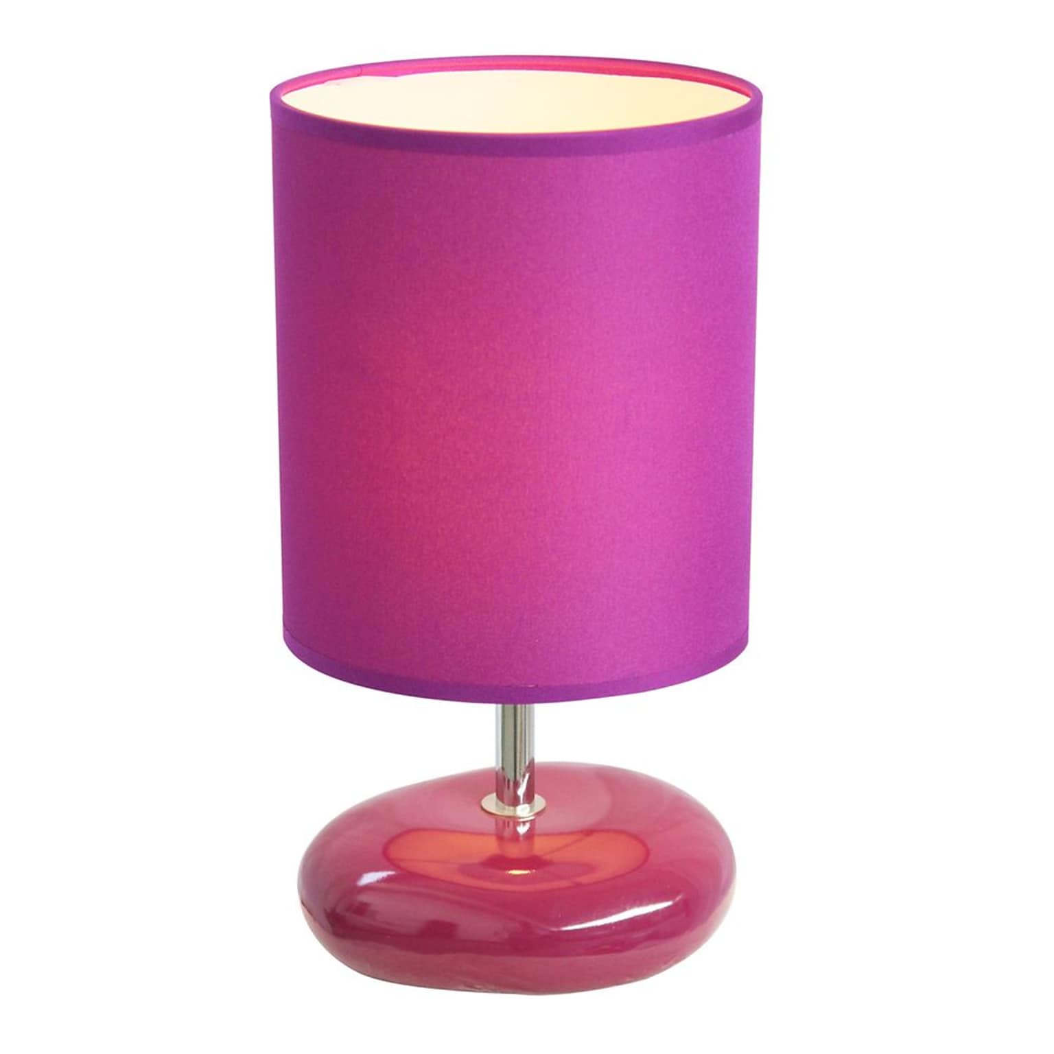 All the Rages Simple Designs LT2005-PRP Stonies Table Lamp, Purple