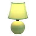 All the Rages Simple Designs LT2008-GRN Ceramic Globe Table Lamp, Green