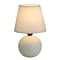 All the Rages Simple Designs LT2008-OFF Ceramic Globe Table Lamp, Off White