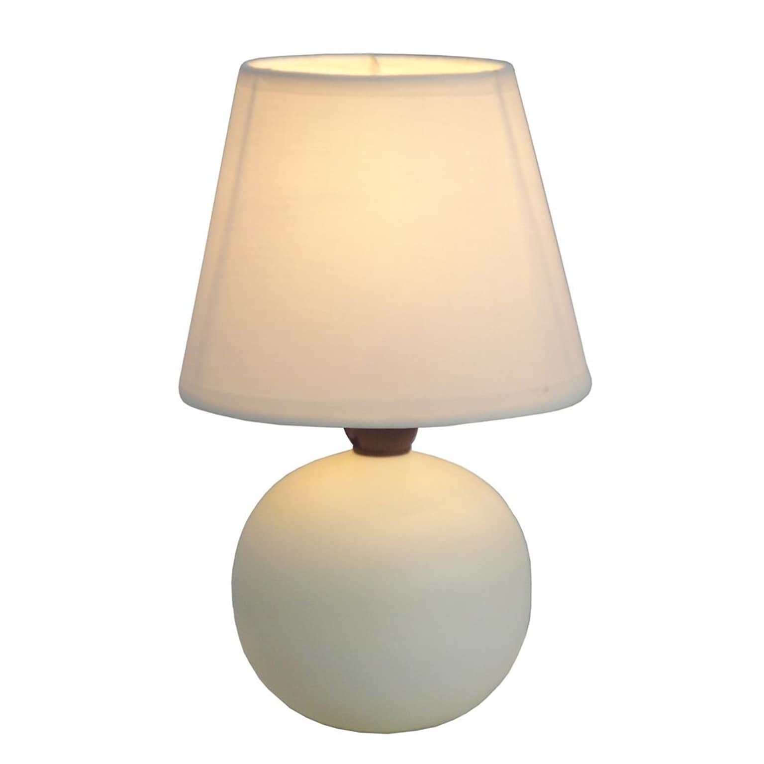 All the Rages Simple Designs LT2008-OFF Ceramic Globe Table Lamp, Off White