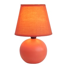 All the Rages Simple Designs LT2008-ORG Ceramic Globe Table Lamp, Orange