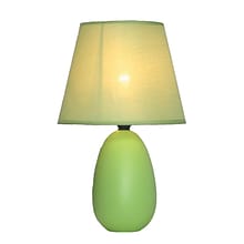 All the Rages Simple Designs LT2009-GRN Oval Ceramic Table Lamp, Green