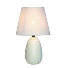 All the Rages Simple Designs LT2009-OFF Oval Ceramic Table Lamp, Off White (LT2009-OFF)