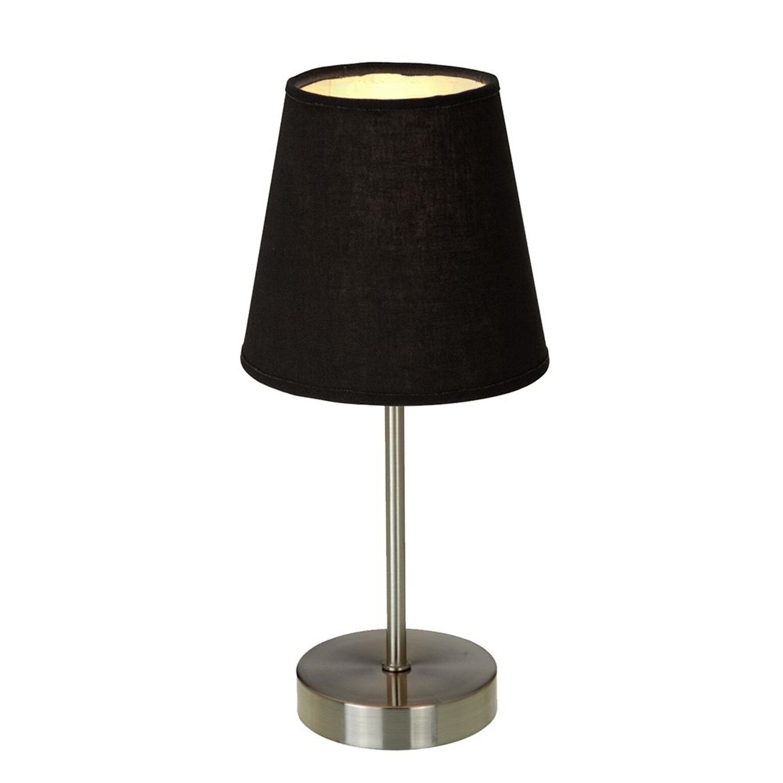 All the Rages Simple Designs LT2013-BLK Nickel Table Lamp Shade, Black