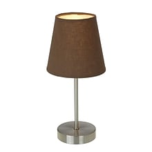 All the Rages Simple Designs LT2013-BWN Nickel Table Lamp Shade, Brown