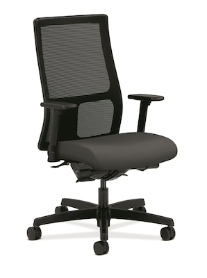 HON® Ignition® Mid-Back Office/Computer Chair, Adj Arms, Synchro-Tilt, Centurion Iron Ore Fabric (HO