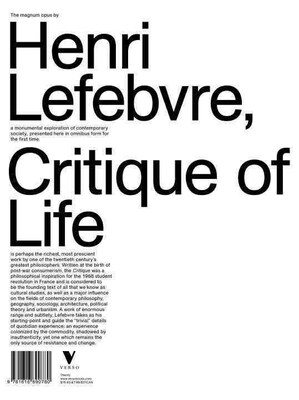 Random House Critique of Everyday Life Book