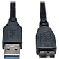 Tripp Lite 3' M/M Type A to Micro-B USB 3.0 SuperSpeed Device Cable; Black