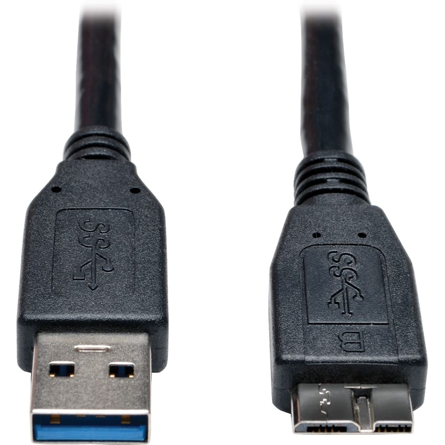 Tripp Lite 3 M/M Type A to Micro-B USB 3.0 SuperSpeed Device Cable; Black