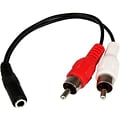 Startech 6 3.5mm Female to 2 x RCA Male Stereo Audio Cable; Black
