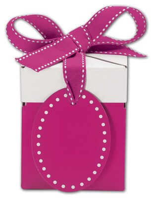 Bags & Bows® Pretty in Pink Giftalicious 3 x 3 x 3 1/2 Pop-Up Box, Pink, 10/PK