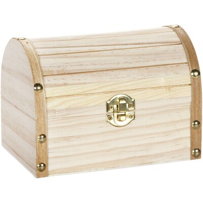 Darice® Wooden Chest Hinged With Clasp