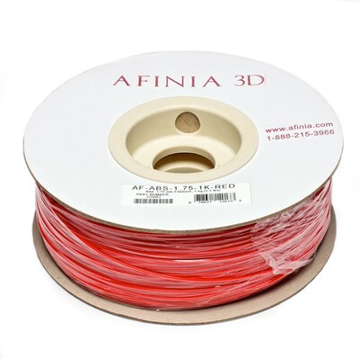 Afinia Value-Line H-Series 1.75mm ABS Plastic 3D Printer Filament, Red