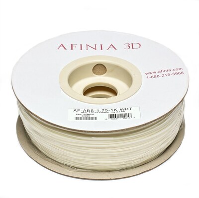 Afinia Value-Line H-Series 1.75mm ABS Plastic 3D Printer Filament, White