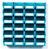 LocBin Wall Storage Small Bins, Teal, 24 Bins/Set, 1/Set (3-210TBWS)