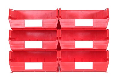 LocBin 3-235RWS Wall Storage Large Bins, Red