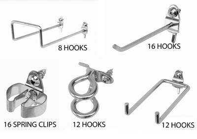 DuraHook 532-2 Kit 64 Assortment Hooks, Silver