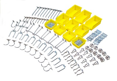 DuraHook 76995 Kit 85 Hooks 10 Bins, Yellow