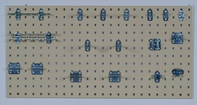 LocBoard LB18-1TH-Kit 18" x 36" 18 Hook, Tan