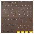 Tempered Wood Pegboard TPB2-83 24 x 48 Pegboard 79 Hooks 4 Bins, Brown