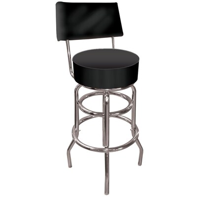 Trademark 40" High Grade Padded Swivel Bar Stool With Back