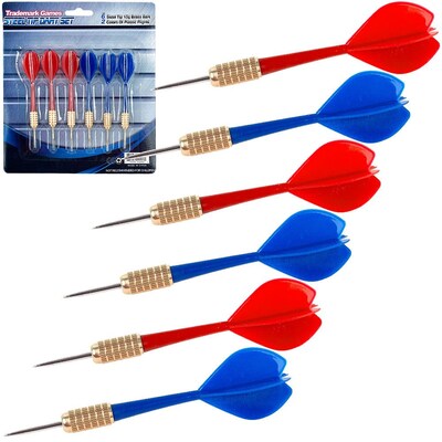 Trademark 10 Gram Steel Tip Dart Set, 6/Pack